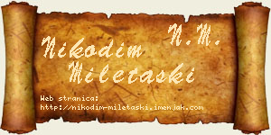 Nikodim Miletaški vizit kartica